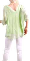 Diana Top - Gigi Moda - Made in Italy # 100% Silk, Blouse, free shipping, Gigi Moda, italian top, Made in Italy, OS, resort, resort wear, Silk, Top, washable