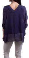 Diana Top - Gigi Moda - Made in Italy # 100% Silk, Blouse, free shipping, Gigi Moda, italian top, Made in Italy, OS, resort, resort wear, Silk, Top, washable