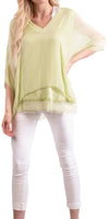 Diana Top - Gigi Moda - Made in Italy # 100% Silk, Blouse, free shipping, Gigi Moda, italian top, Made in Italy, OS, resort, resort wear, Silk, Top, washable