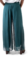 Jasmin Slit Pant - Gigi Moda - Made in Italy # fall, free shipping, Made in Italy, OS, resort, resort wear, Silk, Slit, spring, summer, winter
