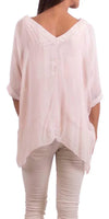 Lizane Blouse - Gigi Moda - Made in Italy # 100% Silk, Black, Blouse, blue, clothing for women, Comfortable, comfy, cream, double V neck, Gigi Moda, gigi moda. made in italy, gigimoda, italian blouse, italian boutique, italian brand, italian clothes, Italian Clothing, italian silk, layered, Layers, Made in Italy, one size, online shopping, OS, pink, resort, resort wear, shop gigi moda, shop online, Silk, silk blouse, Top, v-neck, washable, white