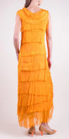 Siena Maxi Dress - Gigi Moda - Made in Italy # 100% Silk, Dress, Gigi Moda, Made in Italy, Maxi Dress, MOB DRESS, MOG DRESS, MOTHER OF GROOM DRESS, MOTHER OF THE BRIDE DRESS, one size, OS, Ruffle, ruffle dress, ruffled hem, RUFFLED DRESS, ruffles, Silk, Sleeveless, Tier Ruffle, tiered ruffle