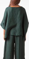 Lucy Blouse - Gigi Moda - Made in Italy # 100% Linen, Blouse, casual, free shipping, Gigi Moda, Kaftan, Linen, Made in Italy, OS, resort wear, spring, summer