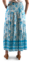 Tribale Maxi Skirt - Shop Gigi Moda - Made in Italy # elastic waist, gigi moda, Made in Italy, ruched, Skirt, spring, spring skirt, summer, tribal print