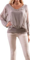 Cavoli Blouse - Gigi Moda - Made in Italy # 100% Silk, Blouse, fall, italian silk, italian top, Made in Italy, Silk, Silk top, Top