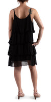 Amabile Ruffled Dress - Shop Gigi Moda - Made in Italy # adjustable straps, Dress, Gigi Moda, italian silk, made in italy, one size, ruffle, silk, silk dress, tiered ruffle