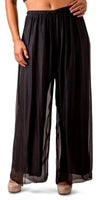 Angelo Silk Pant - Gigi Moda - Made in Italy # 100% Silk, bohemian, comfortable, Double Layer, Elastic Waist Palazzo, free shipping, Gigi Moda, Made in Italy, one size, palazzo, Pant, shop gigi moda, Silk, viscose