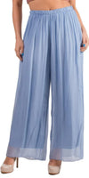 Angelo Silk Pant - Gigi Moda - Made in Italy # 100% Silk, bohemian, comfortable, Double Layer, Elastic Waist Palazzo, free shipping, Gigi Moda, Made in Italy, one size, palazzo, Pant, shop gigi moda, Silk, viscose