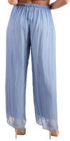 Angelo Silk Pant - Gigi Moda - Made in Italy # 100% Silk, bohemian, comfortable, Double Layer, Elastic Waist Palazzo, free shipping, Gigi Moda, Made in Italy, one size, palazzo, Pant, shop gigi moda, Silk, viscose