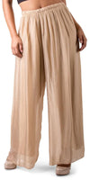 Angelo Silk Pant - Gigi Moda - Made in Italy # 100% Silk, bohemian, comfortable, Double Layer, Elastic Waist Palazzo, free shipping, Gigi Moda, Made in Italy, one size, palazzo, Pant, shop gigi moda, Silk, viscose