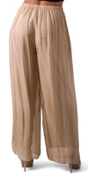 Angelo Silk Pant - Gigi Moda - Made in Italy # 100% Silk, bohemian, comfortable, Double Layer, Elastic Waist Palazzo, free shipping, Gigi Moda, Made in Italy, one size, palazzo, Pant, shop gigi moda, Silk, viscose