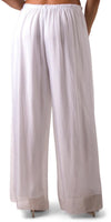 Angelo Silk Pant - Gigi Moda - Made in Italy # 100% Silk, bohemian, comfortable, Double Layer, Elastic Waist Palazzo, free shipping, Gigi Moda, Made in Italy, one size, palazzo, Pant, shop gigi moda, Silk, viscose