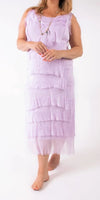 Siena Maxi Dress - Gigi Moda - Made in Italy # 100% Silk, Dress, Gigi Moda, Made in Italy, Maxi Dress, MOB DRESS, MOG DRESS, MOTHER OF GROOM DRESS, MOTHER OF THE BRIDE DRESS, one size, OS, Ruffle, ruffle dress, ruffled hem, RUFFLED DRESS, ruffles, Silk, Sleeveless, Tier Ruffle, tiered ruffle