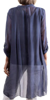 Portici Silk Cardigan - Gigi Moda - Made in Italy # 3/4 sleeve, Cardigan, free shipping, Gigi Moda, long, Made in Italy, one size, OS, Silk, viscose