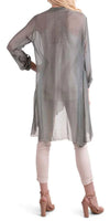 Portici Silk Cardigan - Gigi Moda - Made in Italy # 3/4 sleeve, Cardigan, free shipping, Gigi Moda, long, Made in Italy, one size, OS, Silk, viscose