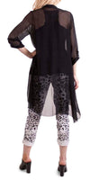 Portici Silk Cardigan - Gigi Moda - Made in Italy # 3/4 sleeve, Cardigan, free shipping, Gigi Moda, long, Made in Italy, one size, OS, Silk, viscose