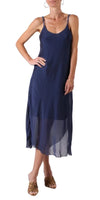 Miele Midi Dress - Gigi Moda - Made in Italy # adjustable straps, Dress, Gigi Moda, Made in Italy, midi dress, OS, resort, resort wear, Silk, Sleeveless, Spaghetti Strap, washable