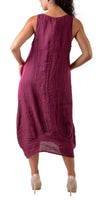 Luna Dress - Gigi Moda - Made in Italy # 100% Linen, Dress, Gigi Moda, Linen, Made in Italy, OS, Pockets, Sleeveless