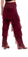 Siena Pant - Gigi Moda - Made in Italy # Gigi Moda, italian pants, italian silk, Made in Italy, OS, Pants, Ruffle, Silk, silk pants