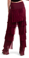 Siena Pant - Gigi Moda - Made in Italy # Gigi Moda, italian pants, italian silk, Made in Italy, OS, Pants, Ruffle, Silk, silk pants