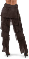 Siena Pant - Gigi Moda - Made in Italy # Gigi Moda, italian pants, italian silk, Made in Italy, OS, Pants, Ruffle, Silk, silk pants