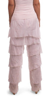 Siena Pant - Gigi Moda - Made in Italy # Gigi Moda, italian pants, italian silk, Made in Italy, OS, Pants, Ruffle, Silk, silk pants