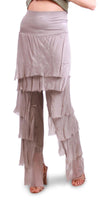Siena Pant - Gigi Moda - Made in Italy # Gigi Moda, italian pants, italian silk, Made in Italy, OS, Pants, Ruffle, Silk, silk pants