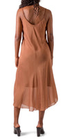 Miele Midi Dress - Gigi Moda - Made in Italy # adjustable straps, Dress, Gigi Moda, Made in Italy, midi dress, OS, resort, resort wear, Silk, Sleeveless, Spaghetti Strap, washable
