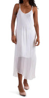 Miele Midi Dress - Gigi Moda - Made in Italy # adjustable straps, Dress, Gigi Moda, Made in Italy, midi dress, OS, resort, resort wear, Silk, Sleeveless, Spaghetti Strap, washable