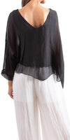 Isabetta Silk Crop Top - Gigi Moda - Made in Italy # italian clothing, made in italy, silk, silk blouse, womens clothing, womens tops