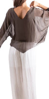 Isabetta Silk Crop Top - Gigi Moda - Made in Italy # italian clothing, made in italy, silk, silk blouse, womens clothing, womens tops