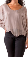 Isabetta Silk Crop Top - Gigi Moda - Made in Italy # italian clothing, made in italy, silk, silk blouse, womens clothing, womens tops