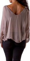 Isabetta Silk Crop Top - Gigi Moda - Made in Italy # italian clothing, made in italy, silk, silk blouse, womens clothing, womens tops