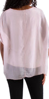 Monica Silk Kaftan - Gigi Moda - Made in Italy # blouse, comfy top, gigi moda, Italian Clothing, Kaftan, Made in Italy, one size, Round Neck, Silk, top, washable