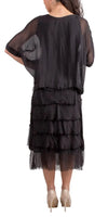 Siena Scoop Neck Maxi Dress - Gigi Moda - Made in Italy # Dress, Gigi Moda, Made in Italy, Maxi Dress, one size, OS, ruffles, Scoop Neck, short sleeve, short sleeve dress, Silk