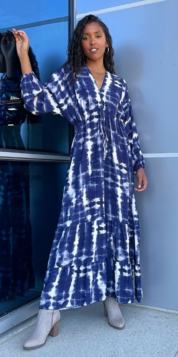 Tie-Dye Maxi Dress Charcoal Tie-Dye Maxi Dress Charcoal
