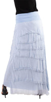 Siena Maxi Skirt - Gigi Moda - Made in Italy # 8601, Free Shipping, Gigi Moda, Made in Italy, OS, Ruffle, Silk