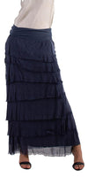 Siena Maxi Skirt - Gigi Moda - Made in Italy # 8601, Free Shipping, Gigi Moda, Made in Italy, OS, Ruffle, Silk
