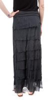 Siena Maxi Skirt - Gigi Moda - Made in Italy # 8601, Free Shipping, Gigi Moda, Made in Italy, OS, Ruffle, Silk
