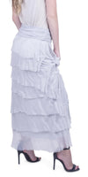 Siena Maxi Skirt - Gigi Moda - Made in Italy # 8601, Free Shipping, Gigi Moda, Made in Italy, OS, Ruffle, Silk