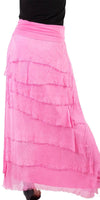Siena Maxi Skirt - Gigi Moda - Made in Italy # 8601, Free Shipping, Gigi Moda, Made in Italy, OS, Ruffle, Silk