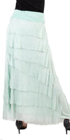 Siena Maxi Skirt - Gigi Moda - Made in Italy # 8601, Free Shipping, Gigi Moda, Made in Italy, OS, Ruffle, Silk