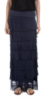 Siena Maxi Skirt - Gigi Moda - Made in Italy # 8601, Free Shipping, Gigi Moda, Made in Italy, OS, Ruffle, Silk