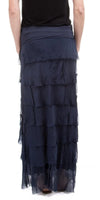 Siena Maxi Skirt - Gigi Moda - Made in Italy # 8601, Free Shipping, Gigi Moda, Made in Italy, OS, Ruffle, Silk