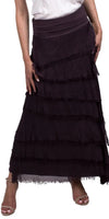 Siena Maxi Skirt - Gigi Moda - Made in Italy # 8601, Free Shipping, Gigi Moda, Made in Italy, OS, Ruffle, Silk