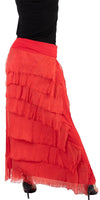 Siena Maxi Skirt - Gigi Moda - Made in Italy # 8601, Free Shipping, Gigi Moda, Made in Italy, OS, Ruffle, Silk