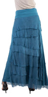 Siena Maxi Skirt - Gigi Moda - Made in Italy # 8601, Free Shipping, Gigi Moda, Made in Italy, OS, Ruffle, Silk