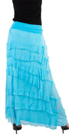 Siena Maxi Skirt - Gigi Moda - Made in Italy # 8601, Free Shipping, Gigi Moda, Made in Italy, OS, Ruffle, Silk