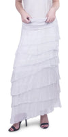 Siena Maxi Skirt - Gigi Moda - Made in Italy # 8601, Free Shipping, Gigi Moda, Made in Italy, OS, Ruffle, Silk