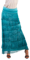 Siena Maxi Skirt - Gigi Moda - Made in Italy # 8601, Free Shipping, Gigi Moda, Made in Italy, OS, Ruffle, Silk